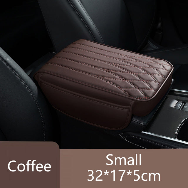Universal Leather Memory Foam Car Armrest Cushion Support