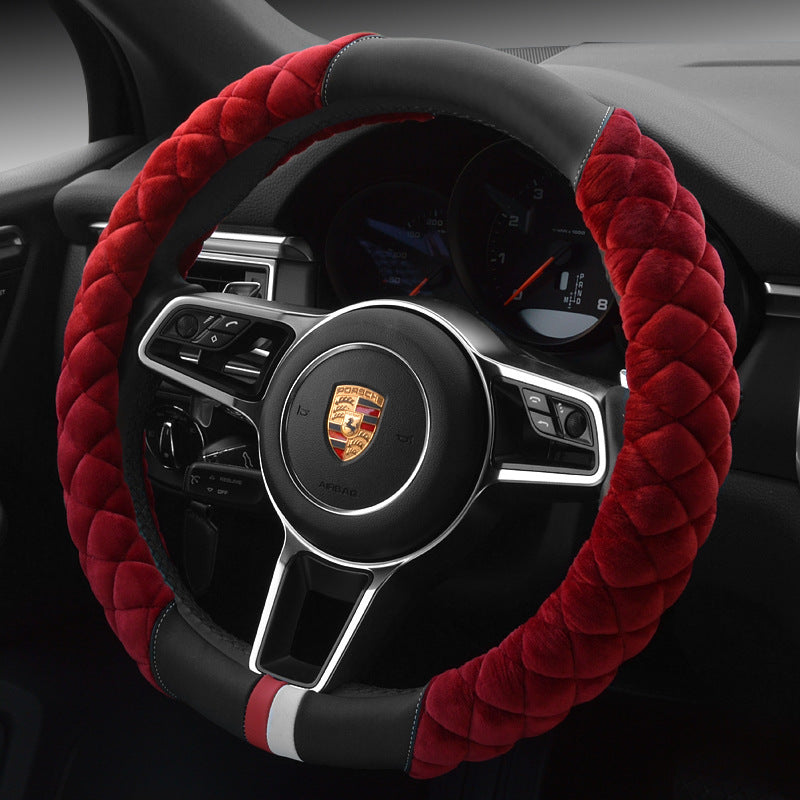 Winter Plush Steering Wheel Cover for Luxury Cars