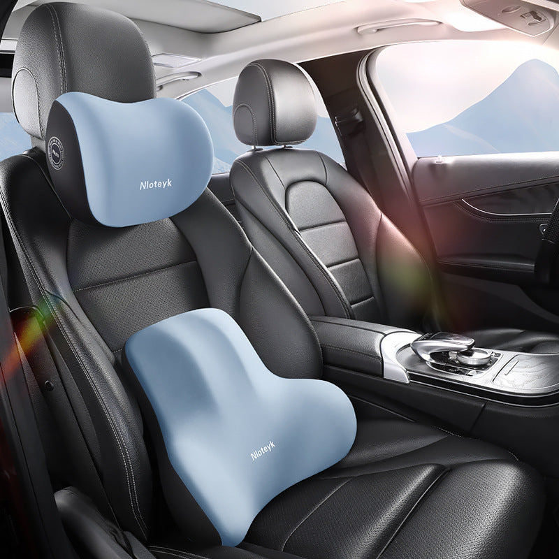 Car Memory Foam Neck Pillow and Lumbar Support Cushion
