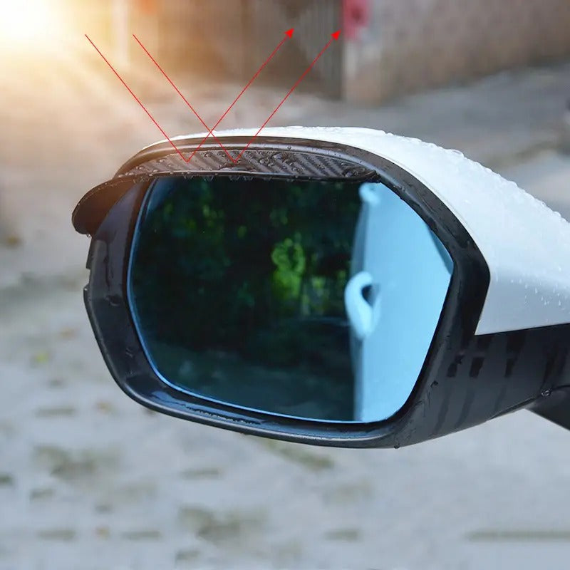 Universal Carbon Fiber Rain Shield for Car Mirrors