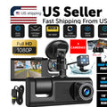 Car Dual Lens Dash Cam — 1080P HD Front, Rear & Interior Recording Camera System