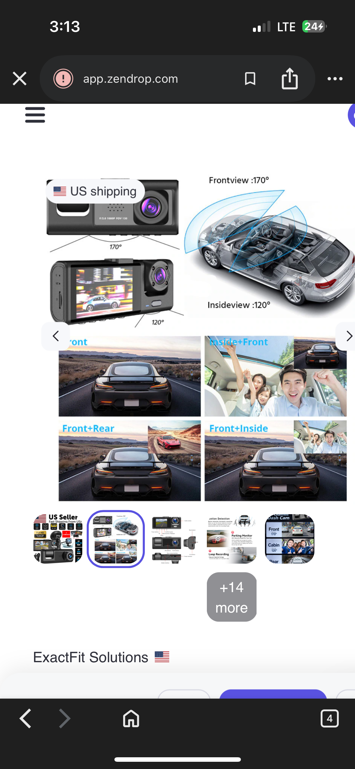 Car Dual Lens Dash Cam — 1080P HD Front, Rear & Interior Recording Camera System