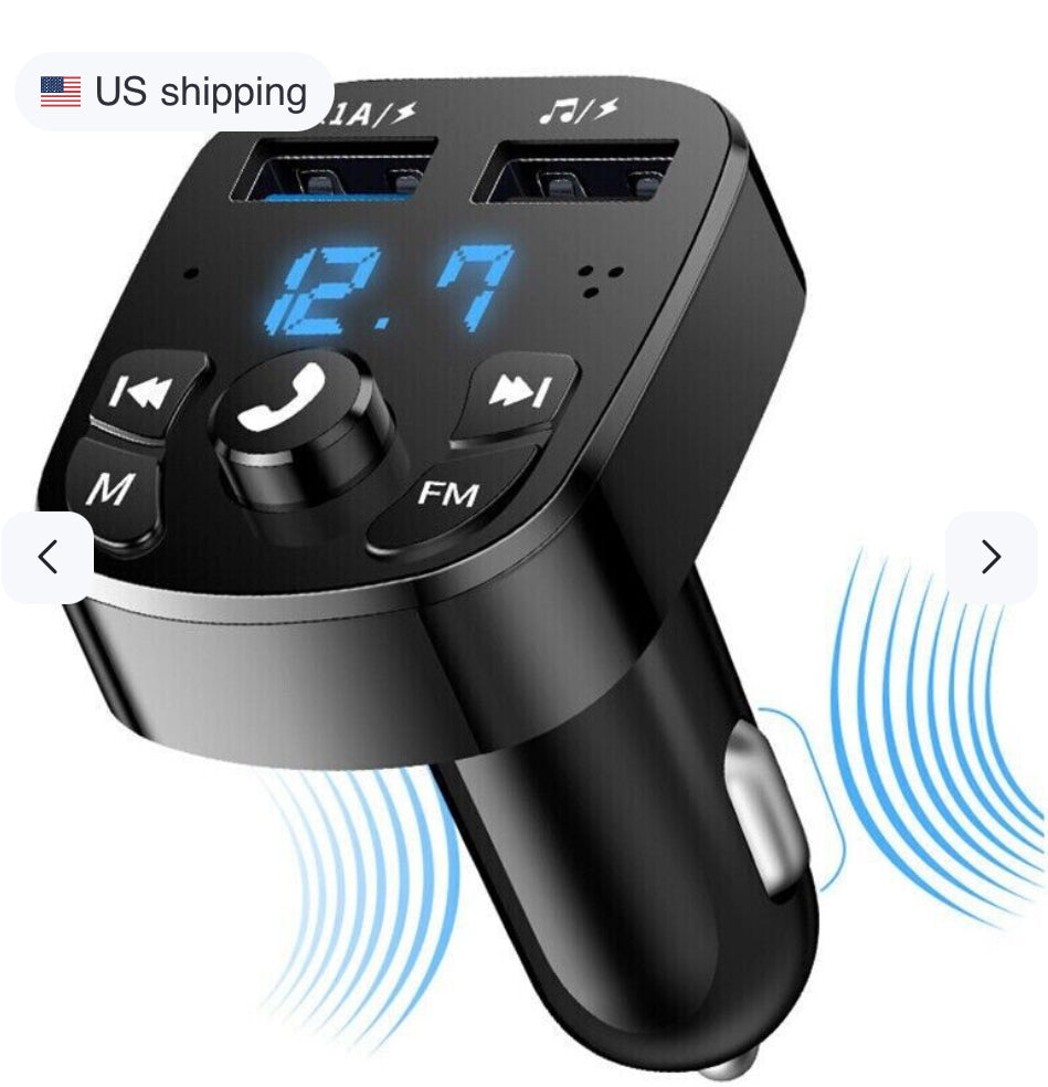Wireless Car Bluetooth FM Transmitter MP3 Audio