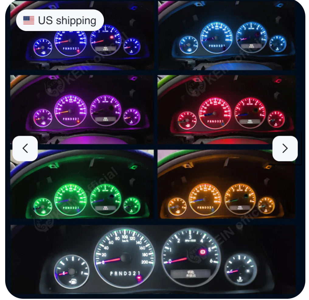 70PCS T5 T10 5050-SMD LED Speedometer Light Set
