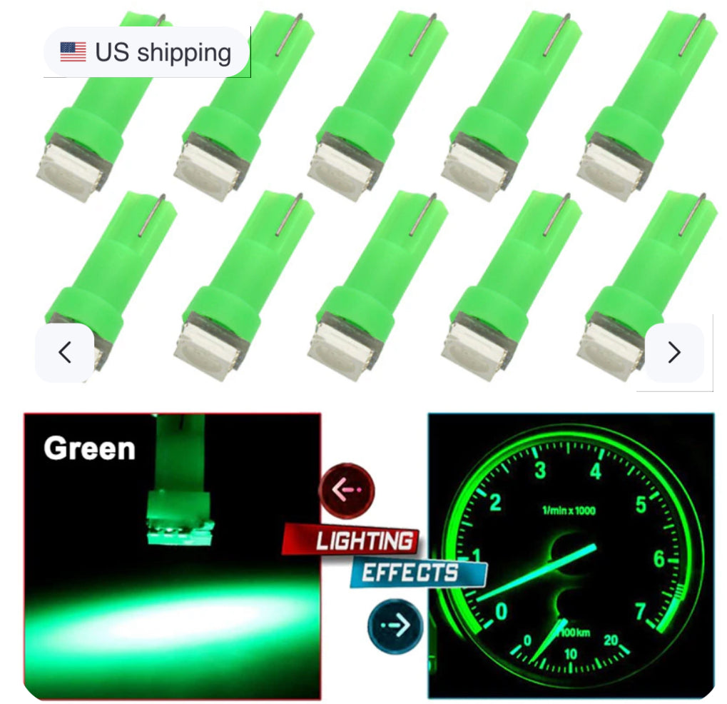 70PCS T5 T10 5050-SMD LED Speedometer Light Set