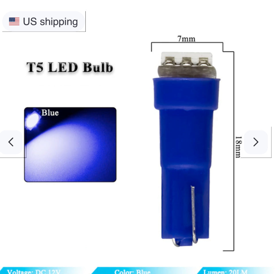 70PCS T5 T10 5050-SMD LED Speedometer Light Set