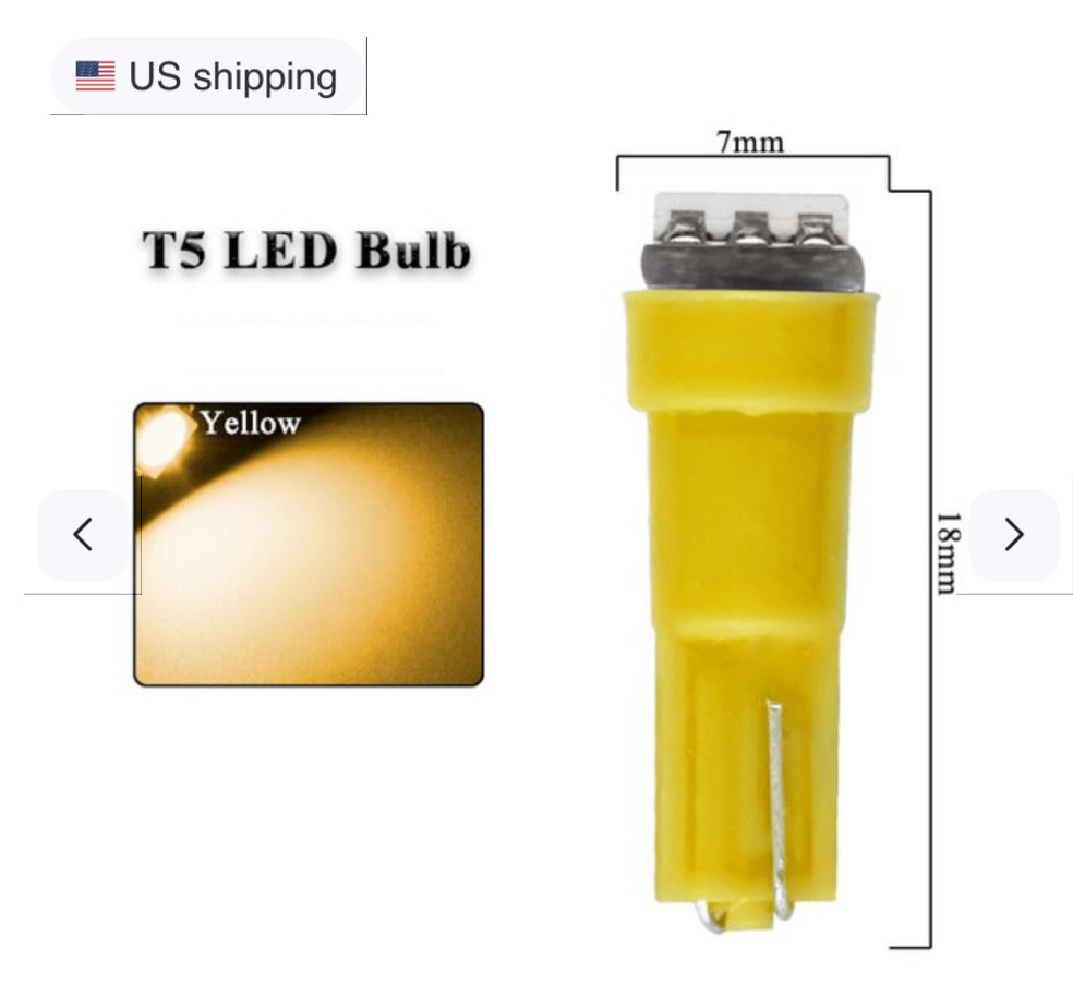 70PCS T5 T10 5050-SMD LED Speedometer Light Set