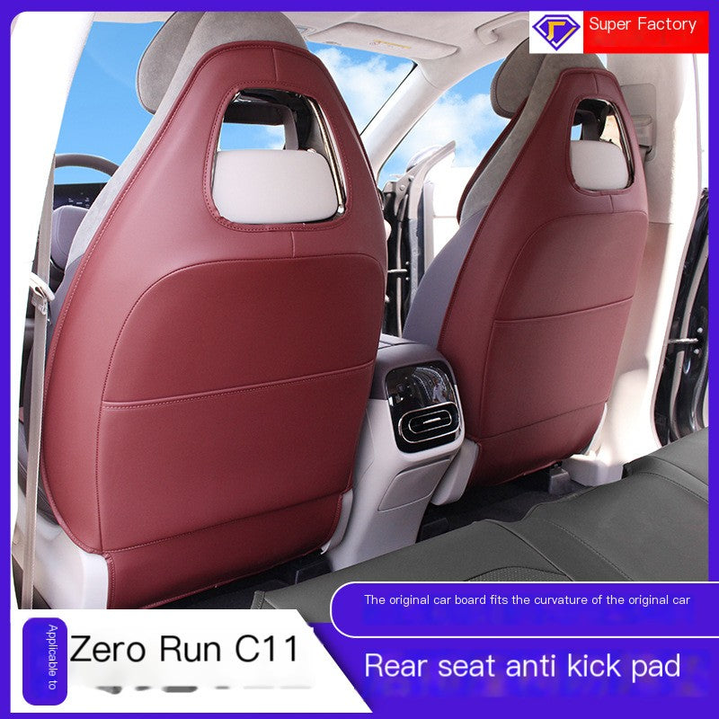 Leather Kick Mats for Leap C11 Car Interior Protection