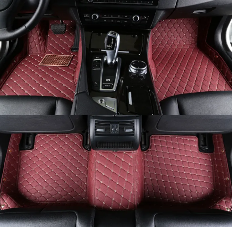 Diamond Leather Wire Ring Car Mat