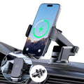 15W Wireless Car Charger Fast Charging Auto-Clamping Phone Mount Holder for Dashboard Windshield Vent Mount for iPhone 15/14/13/12/11 Pro Max Xs Samsung S23/S22/S21/S20/S10+ Note 9 LG Google
