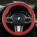 Audocvers Anti-Slip Leather Steering Wheel Cover 38cm