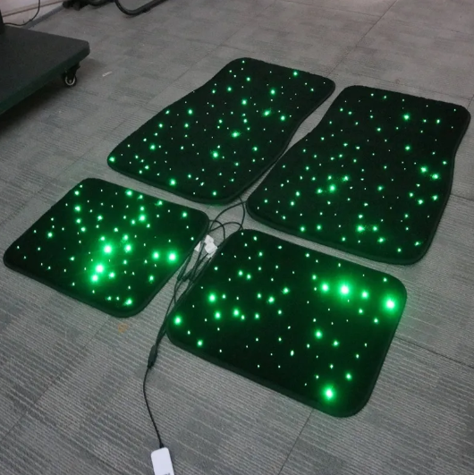 Baby's Breath Fiber Optic Car Foot Mat