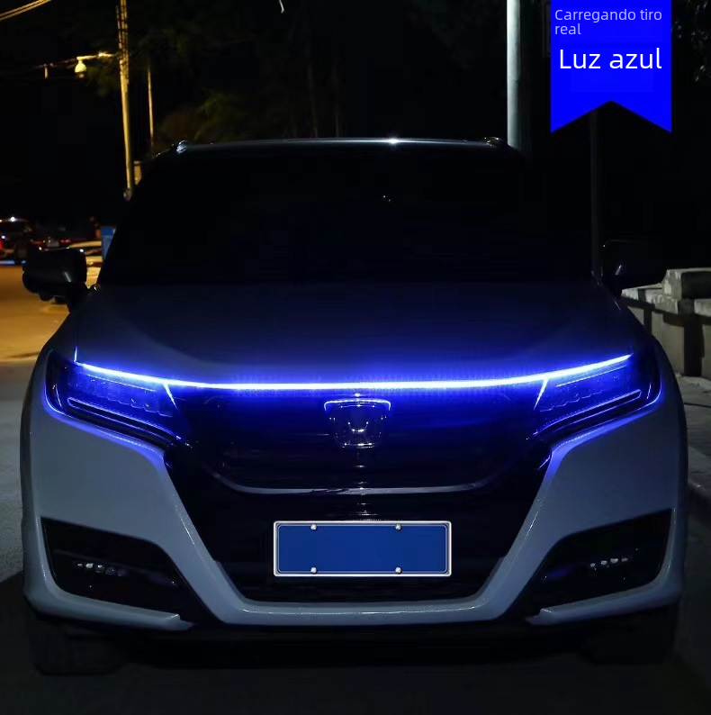 Car Start Scan LED Daytime Running Lights with Hood Decor